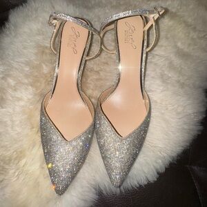 Badgley Mischka- Jewel Silver Glitter Women's Heels